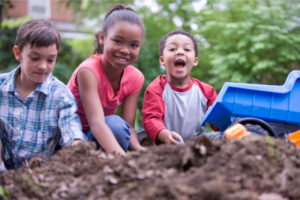 Image of children playing outside